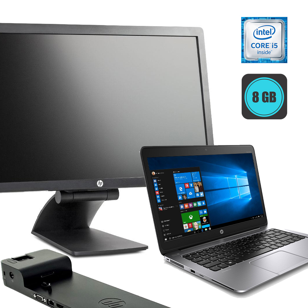 HP EliteBook Folio 1040 G2 i5 + 23'' monitor + Docking station HP EliteBook Folio 1040 G2 i5 + 23'' monitor + Docking station